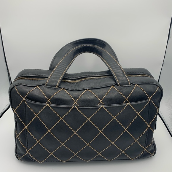 Chanel Wild Stitch Boston Handbag Black - Picture 5 of 12